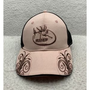 RMEF‎ Baseball Hat Womens OSFM Rocky Mountain Elk Foundation Pink Black Hunting